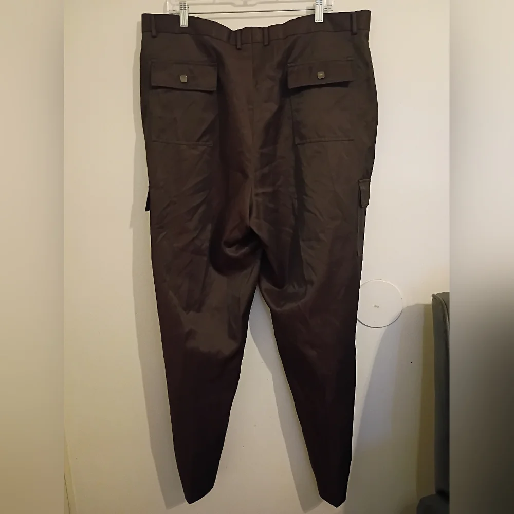 Cigar Couture Elegant Men's Chocolate Brown Suit Cargo Pants Blazer 2XL Pants 40
